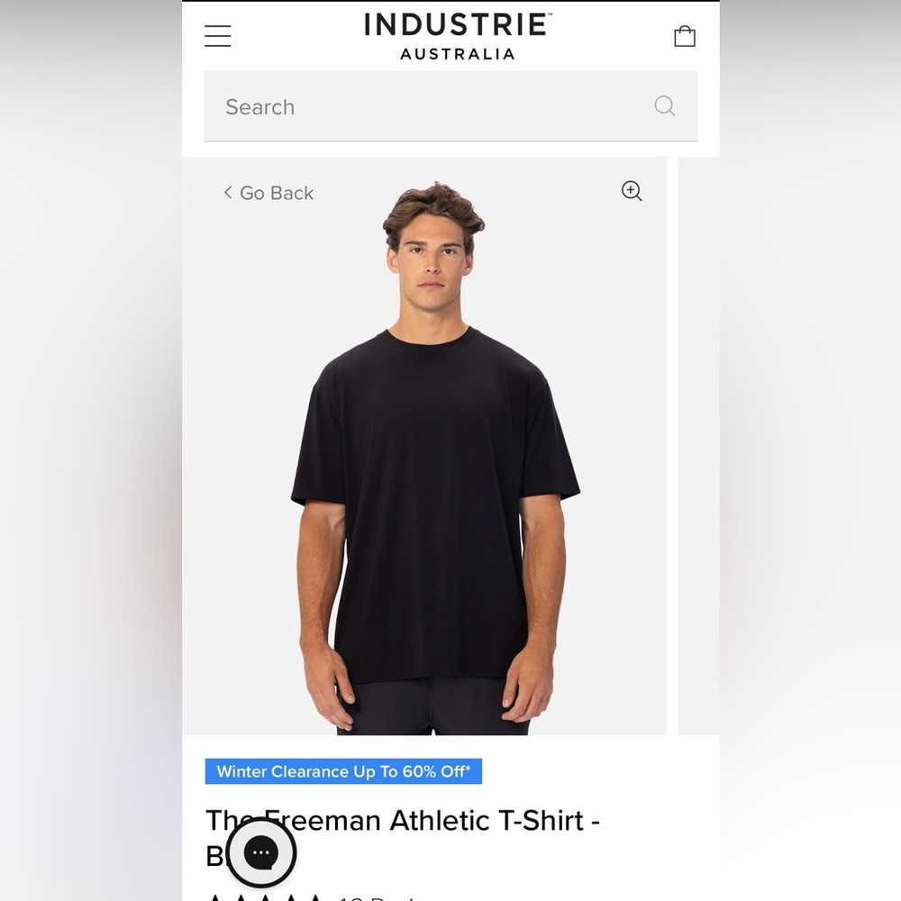 Industrie Black Athletic T-Shirt for Men